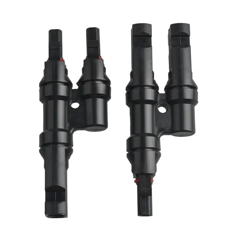 

1 Set Solar Panel MC4 T Branch Connectors MFF FMM Cable Photovoltaic Adapter Splitter Coupler Combiner