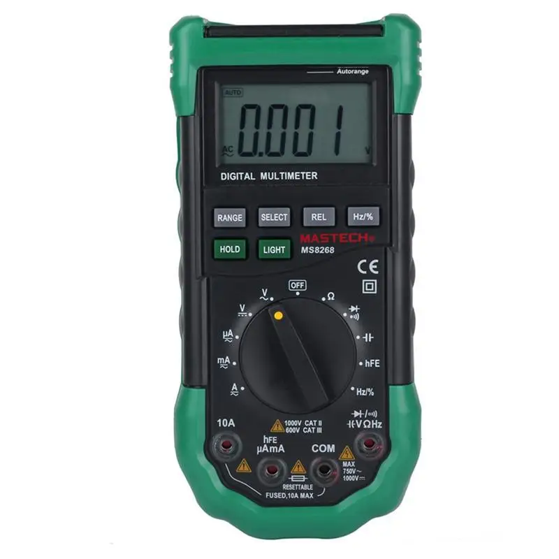 

Form MASTECH Digital Multimeter Auto Range Full Protection Ac/dc Ammeter Voltmeter Ohm Frequency Electrical Tester Multitester