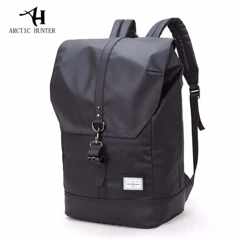 

2018 new fashion Korean version of the bucket bag tide male outdoor backpack black bag Lotte shoulder computer bag Oxford cloth