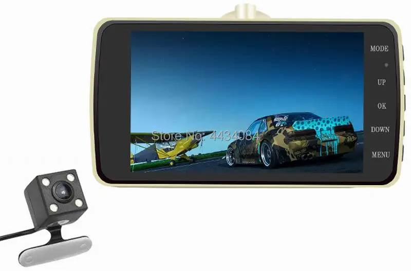 Ouchuangbo HD 4 дюймовая 1080P Автомобильная камера заднего вида DVR рекордер с G сенсором