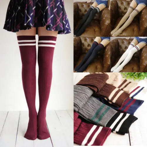 Talla única Mujer 2 Pares Calcetines Hasta Rodilla Miércoles