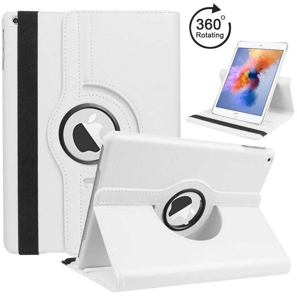 

360 Degree Rotating Stand Folio Case For IPad 6th 5th Generation Cases PU Leather Flip Cover Case For IPad Case 2018 2017 9.7