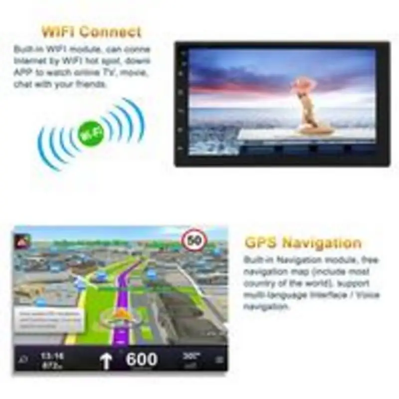 Autoecho плеер для Android 8 1 16 Гб памяти 7 дюймовая Кнопка сенсорного экрана HD