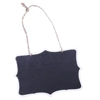 

12x Mini Rectangle Chalkboards Double Sided Black Board HANGING CHALKBOARD MEMO BOARD BLACKBOARD MESSAGES SHOPPING LIST KITCHE