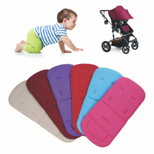 Новая удобная универсальная однотонная мягкая коляска для маленьких детей, коляска для коляски, подкладка для автомобильного сиденья, подушка, подкладка для сиденья