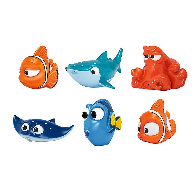 

Hot Cute Animal Baby Bath Toys For Children PVC Float Squeeze Sound Dabbling Toys Kids Clown Fish Bathroom Pinch Spray Water Toy