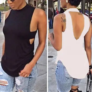 

new hot summer women blouse bangage solid sleeveless blusas mujer feminina roupas moda camisa femme female blouse shirt