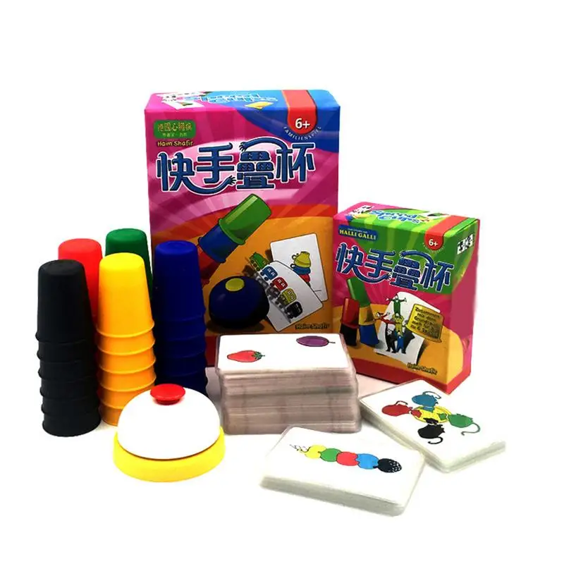 

Family Board Game 2-4 Players Speed Cups Stacking Game Card Funny Party Challenge Quick Cups Game For Child Gift