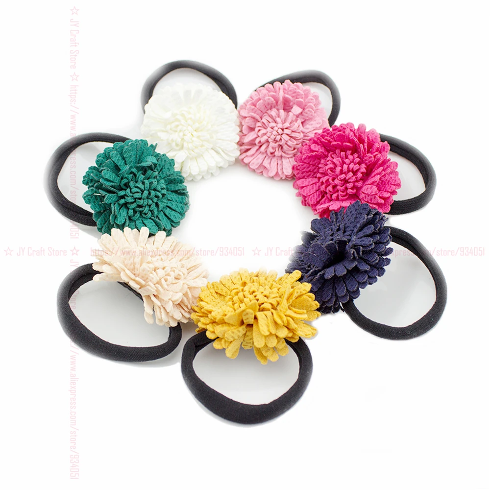 12PCS Handmade Daisy Flower Elastic Hair Ties Girl Hair Ties, Bridal