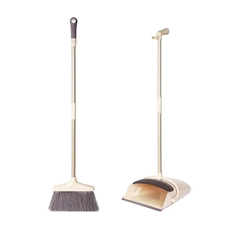 Sweeping Set With Broom And Shovel Combination Household Single Non Stick Hair Windbreak Dustpan
