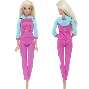 

Fashion Sport Outfit Casual Daily Wear T-Shirt Trousers Colorful Cap Yoga Suit Accessories Clothes For Barbie Doll Baby DIY Toy