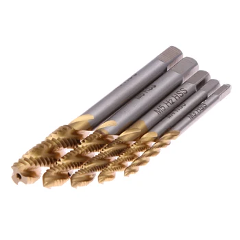 

5PCS/Set HSS M3 M4 M5 M6 M8 Machine Spiral Point Straight Fluted Screw Taps Set Threading Metric Plug Drill Tap Tools Set
