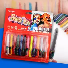 Adeeing 12 цветов для Halloweens нетоксичные моющиеся краски для тела карандаш для лица r20