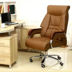 Роскошный высококлассный синтетический кожаное кресло начальника эргономичный компьютер офисное кресло Лифт поворотный стул сидение