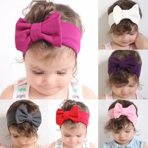 

Newborn Baby Headbands Infant Girls Kids Princess Big Bow Hairband Headwear Cute Toddler Stretch Turban Knot Head Wraps