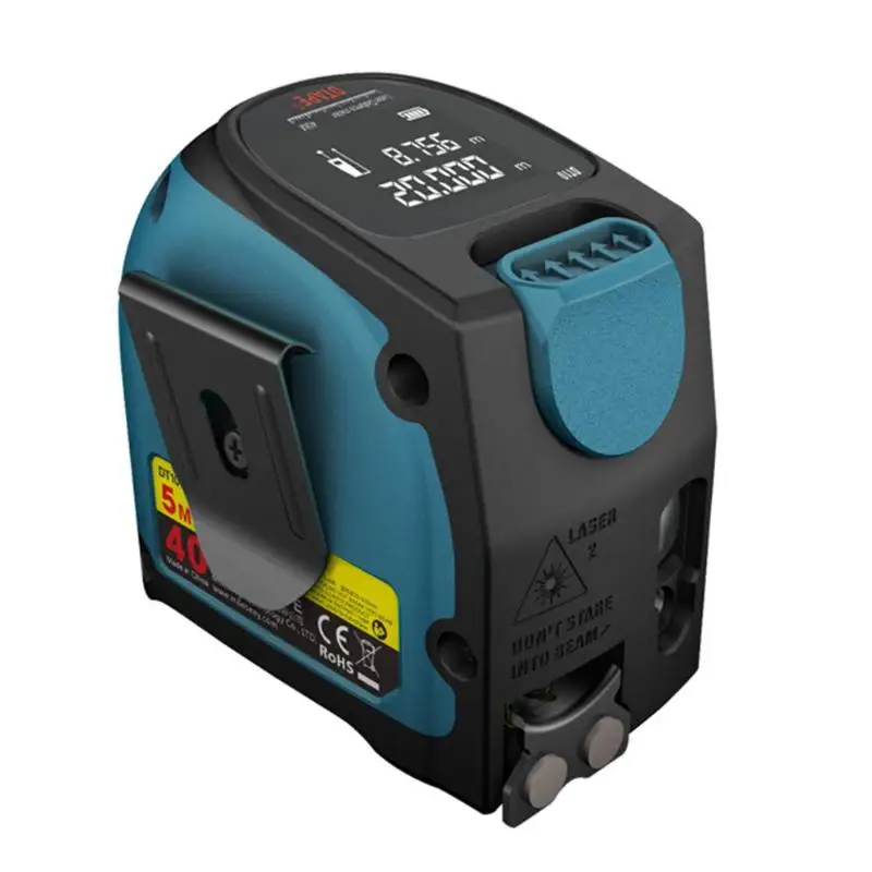 

2-in-1 Rechargable LCD Display Measuring Tape Digital Laser Measure Rangefinder Measuring Tools
