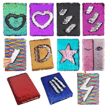 Двусторонний дневник с блестками, волшебная книга А6, записная книжка для детей, девочек, детей, записная книжка с блестками,, записная книжка s