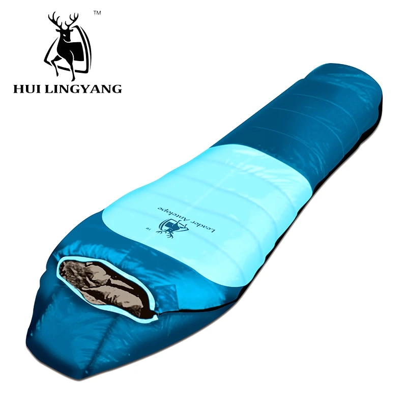 Free Shipping  Adult Duck Down Sleeping Bag Camping Mummy Type Hiking Wither Sleeping Bag 800g Filling Waterproof