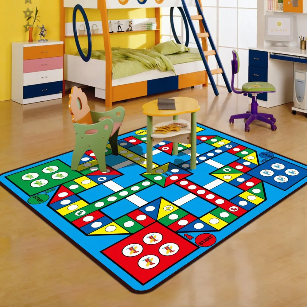 

Cartoon Baby Play Mat Route Map City Town Cognition Crawling Pad Climbing Children Carpet Outdoor Toy Mat Rug for Living Room