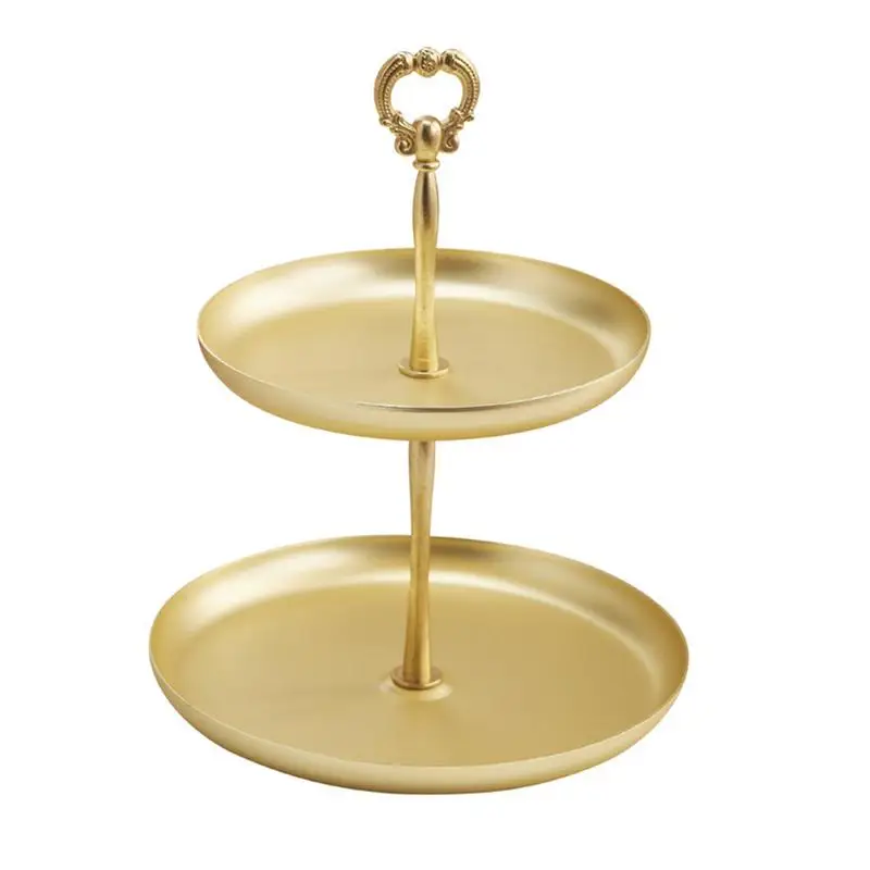 Двойной золотой диск для дома крыльцо ключ зеркало лоток ювелирные изделия декоративная Чековая коробка туалетный столик ожерелье кольцо лоток для сережек