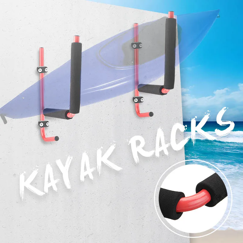 

2PCS Kayak Storage Rack Carrier Canoe Paddle Surfboard Holder Canoe Wall Mount Bracket Hanger