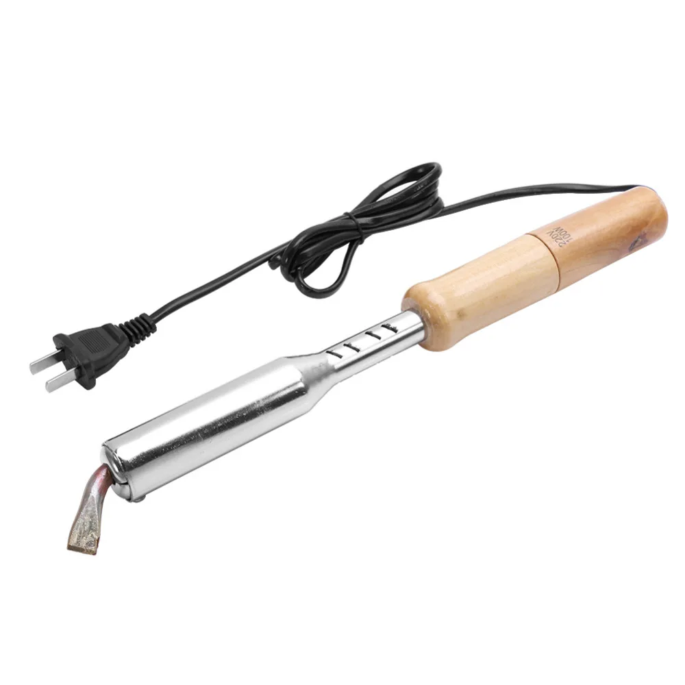 1Pc 220V Electric Soldering Iron Solder Welding Chisel Tip Wood Handle Home Tool US Plug Useful High Quality | Инструменты