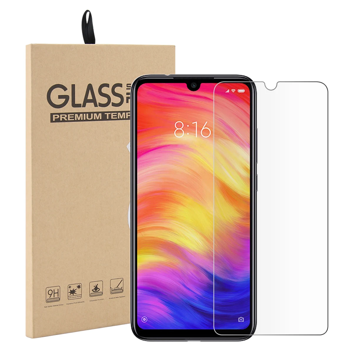 

Tempered Glass For Xiaomi Redmi Note 7 Screen Protector Anti-Scratch Glass For Xiaomi Redmi Note 7 Protective Film With Package