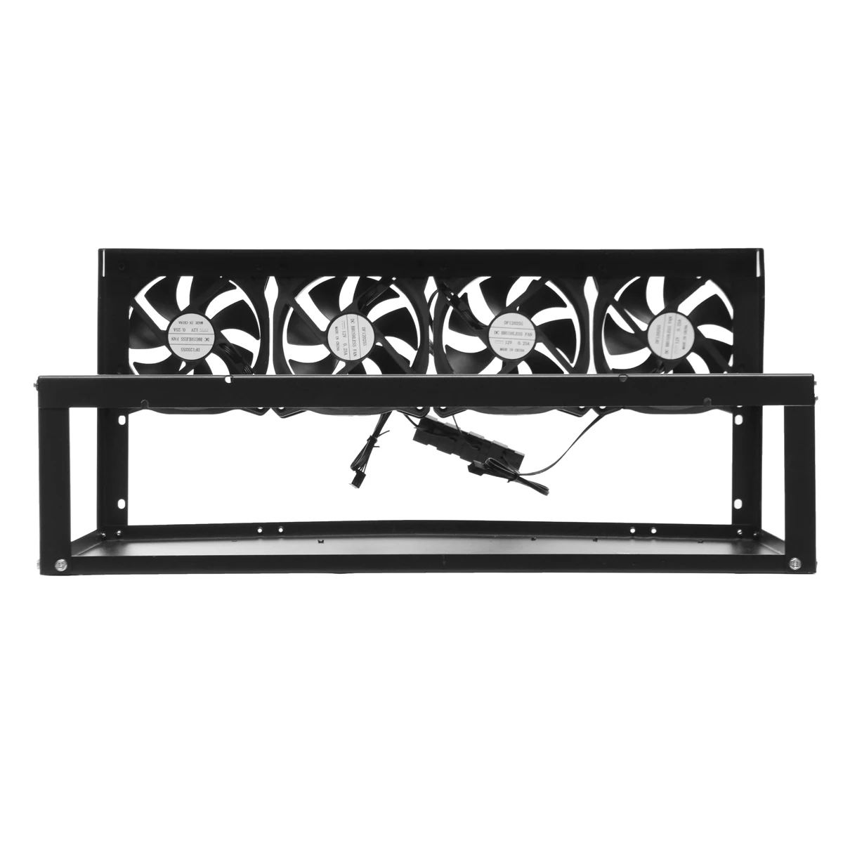 

6 GPU Open Air Frame Mining Rig Aluminum Stackable Case Mining Machine Frame With 4 Fans