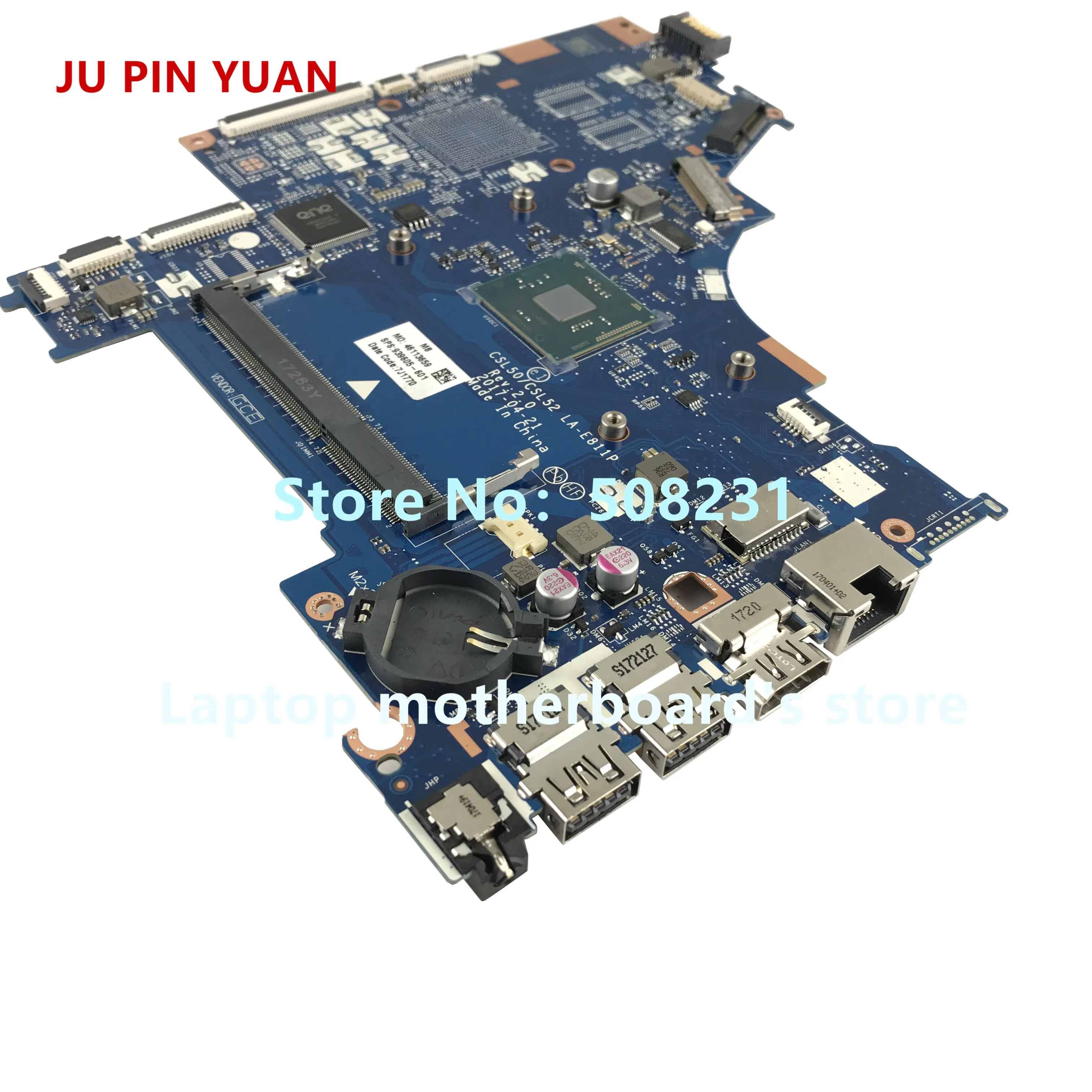 جو دبوس يوان 939605-601 CSL50/CSL52 LA-E811P اللوحة ل كمبيوتر محمول HP 15-BS اللوحة المحمول مع CelN306 اختبار بالكامل