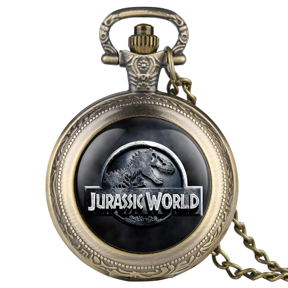 Necklace Pocket Watch for Man Quartz Analog Pocket Watches of the Dinosaur Design for Boy Best Gift Watch for Teenager