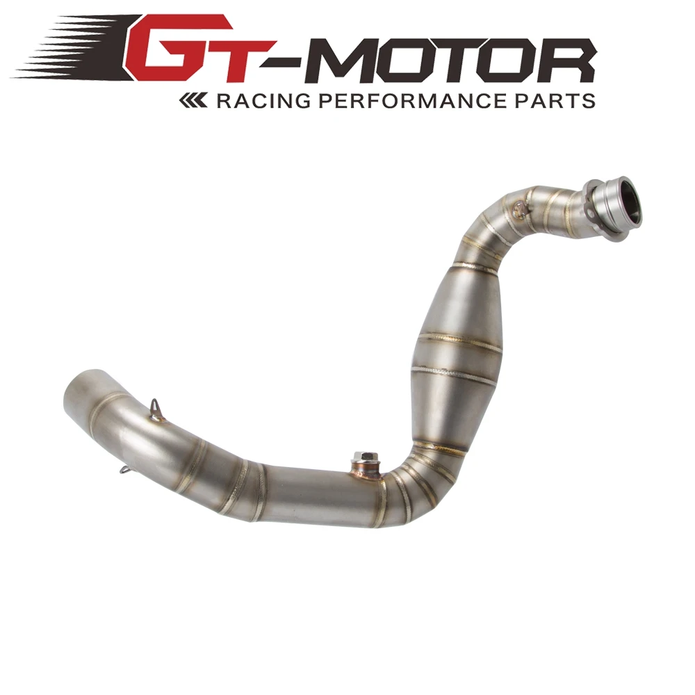 Motorcycle Exhaust Link Pipe Connect Mid Middle Pipe Slip On Stainless