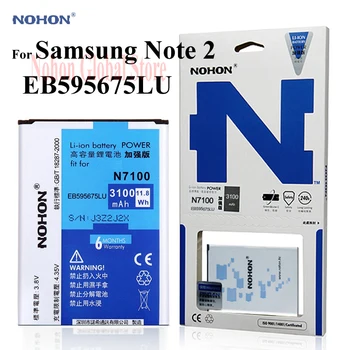 

Original 3100mAh EB595675LU NOHON Battery For Samsung Note 2 Note2 N7100 N7102 N7108 E250S E250L Replacement For Note 2 Battery