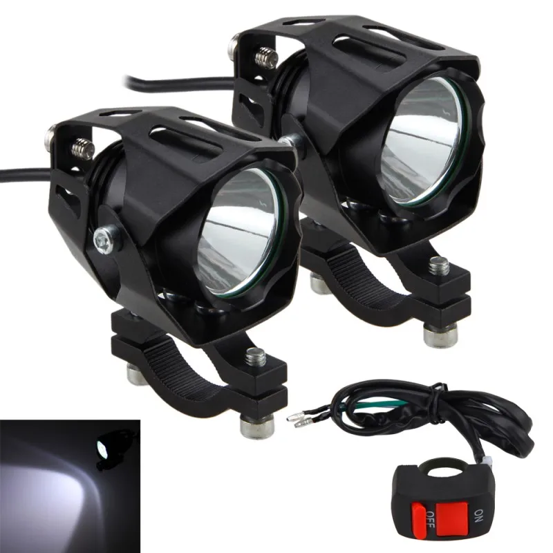 

1 Or 2PCS 30W 6500K 4V-84V Motorcycle XM-L T6 LED Driving Headlight Motorbike Driving Spotlights Headlamp Moto Spot Head Lights
