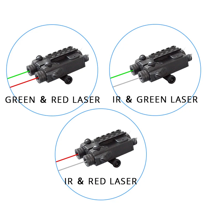LS-2L1 винтовка охотничий Тактический двойной луч лазерный прицел AK47 AR15 зеленый/красный/ИК лазерный прицел