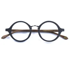 Ретро Круглые женские и мужские очки для зрения, оптические очки, оправа, ручная работа, ацетат, очки в деревянном стиле, очки для близорукости