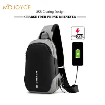 

New Design Laptop Bag Crossbody Bags Anti-theft Notebook School Bag With USB Port Men Sling Waist Packs Shoulder Chest Bags
