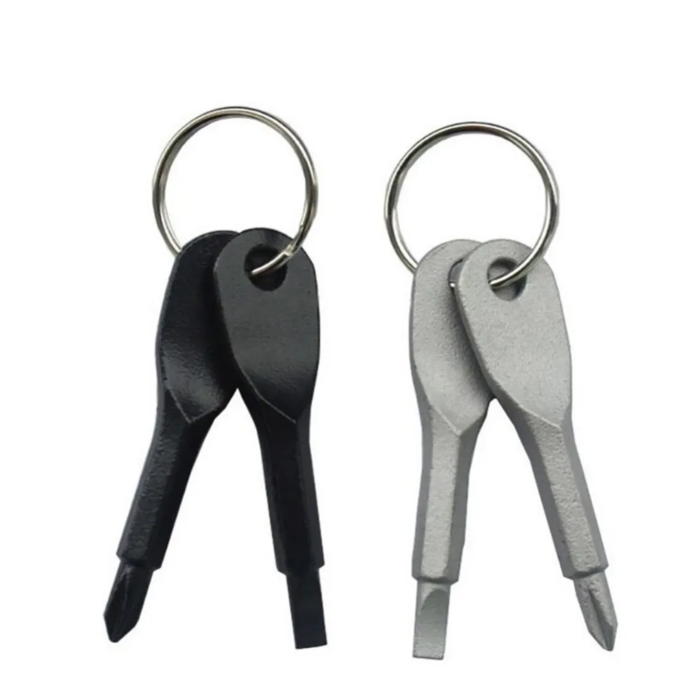 

1 Set Key Shape Slotted Screwdrivers Stainless Steel Mini EDC Multifunction Screwdriver Keychain Pocket Repair Tool