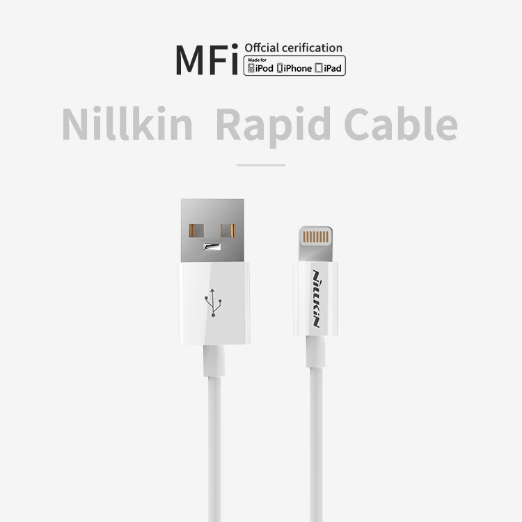 NILLKIN Rapid Cable For Apple IPhone XS Max 8 Plus 7 XR MFI Lightning Quick Charge USB Phone Cable Data Line