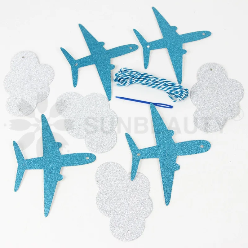 Pack Of 1pc Clouds And Airplanes Hanging Garlands Decoration For Kids Birthday Decoration Baby Shower Children Room Decorations