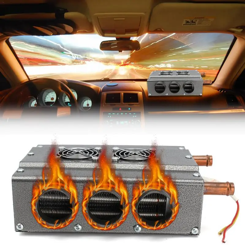 

6 Ports Car Fan Heater Auto Plumbing Air conditioner Evaporator Car Truck Defroster Mist Eliminator Air Heater with Speed Switch