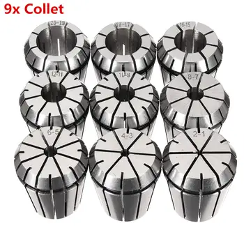 

New 9Pcs ER32 Precision Spring Collet 2/4/6/8/10/12/16/18/20mm Workholding Tools Tool Holder