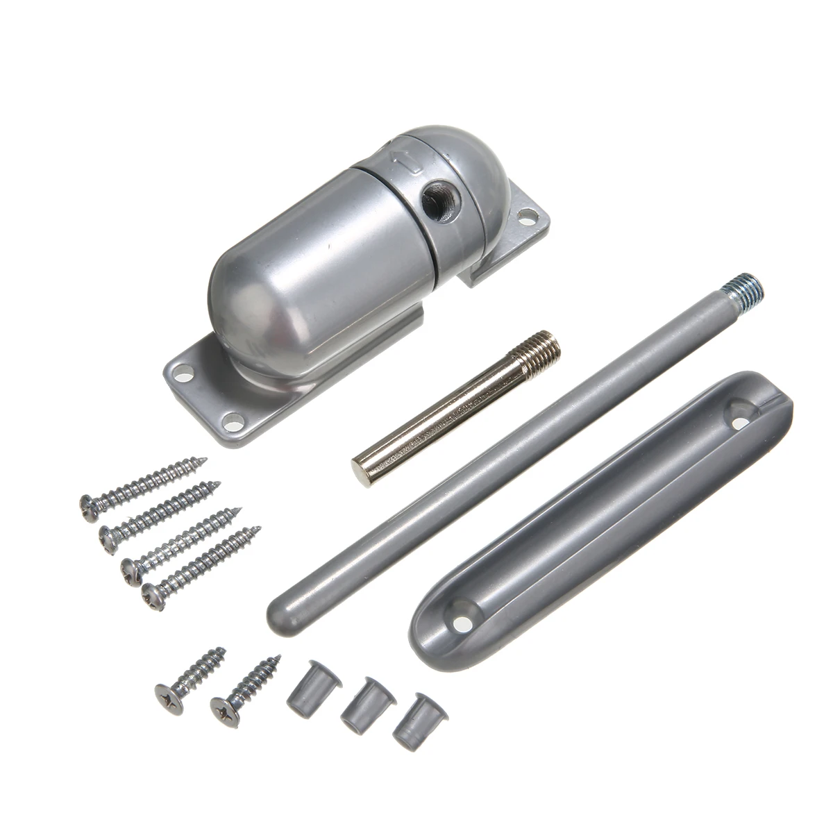 1 Set Grey Spring Door Closer Automatic Door Closer Mounted Door Stops Adjustable Surface Door