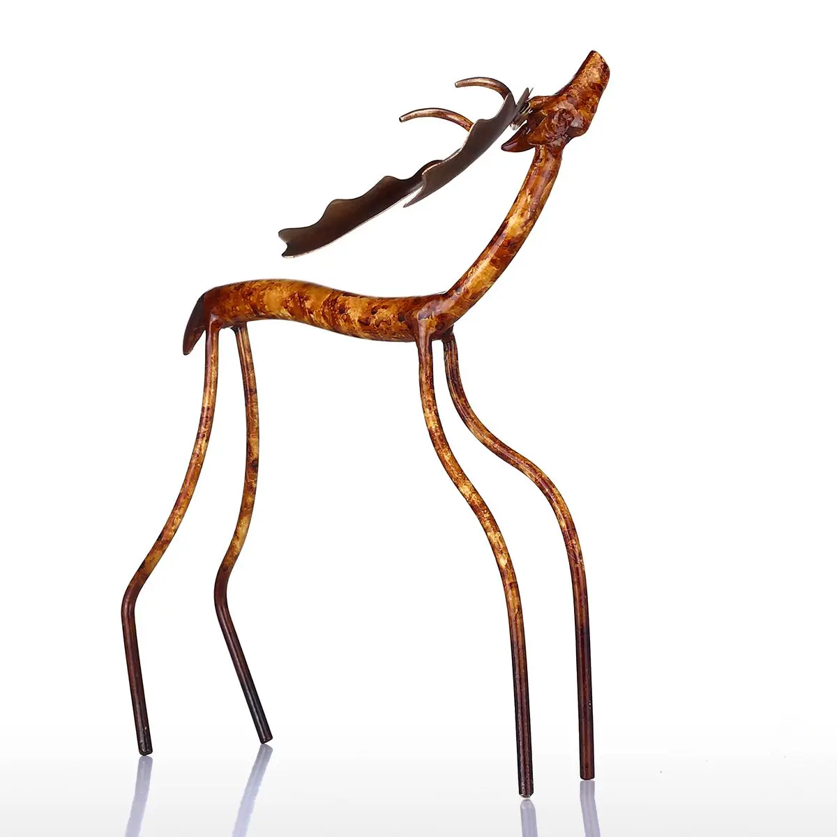 Tooarts Bow/Raise Head Moose Iron Sculpture Home Decoration Crafts Metal Animal Sculpture Artwork For Home Office Decoration Tooarts Bow/Raise Head Moose Iron Sculpture Home Decoration Crafts Metal Animal Sculpture Artwork For Home Office Decoration