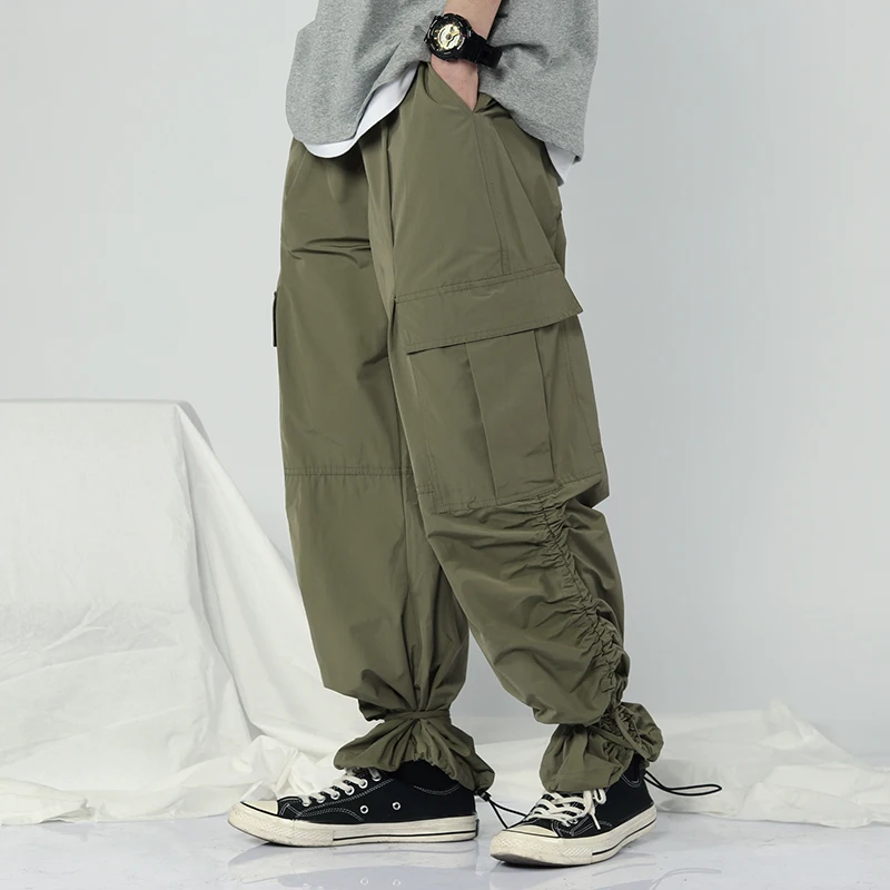 

2019 Japanese Style Men's Work Cotton Casual Cargo Pants men Loose Trousers Harem Hip Hop Joggers Sweatpants M-2XL