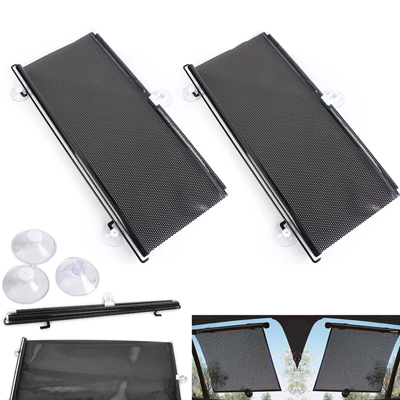 

1x Universal Black Car Window Sun Shade Roller Blind Protector Child Kid 40*60cm