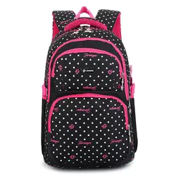 Новейшее рюкзак школьный полиэстер Мода Точки школьные сумки для подростков для мальчиков и девочек высокое качество рюкзаки Дети Детские