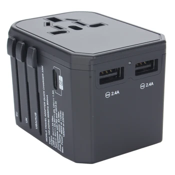 

International Power Adapter,2000W Universal Power Adapter,All in one Travel Adapter with 33W Output USB C PD/QC 3.0 Quick Char