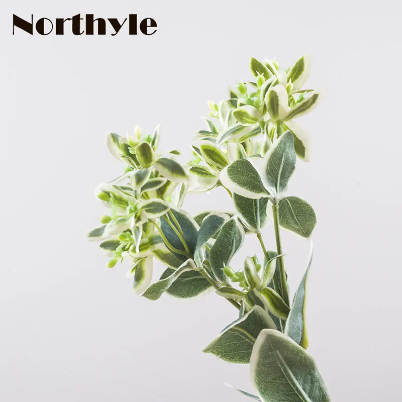 Northyle искусственный Euphorbia Marginata зелени 18 5 &quotДлина поддельные травы Home Decor