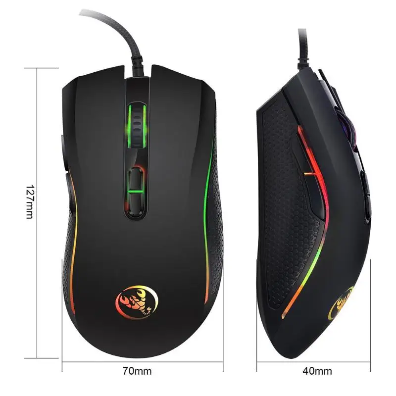 ALLOYSEED A869 USB Проводная цветная игровая мышь 3200DPI 7 кнопок оптическая для Overwatch|Мыши| |