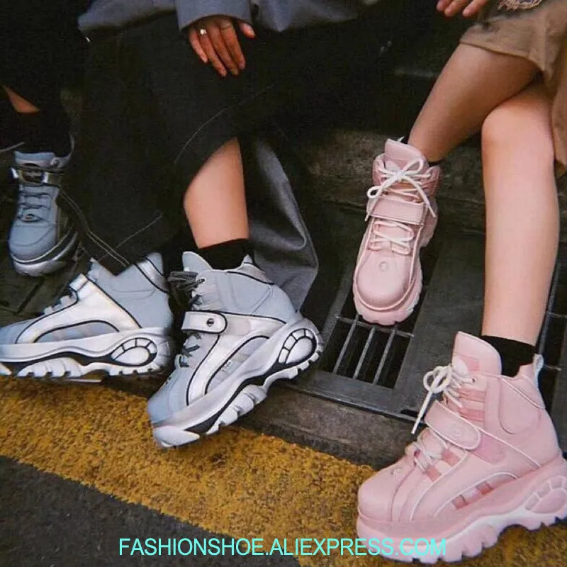 

New 2019 Thick Platform Women Sneakers Archlight High Top Sneakers Runway Shoes Woman Creepers Female Casual Women Ankle Boots